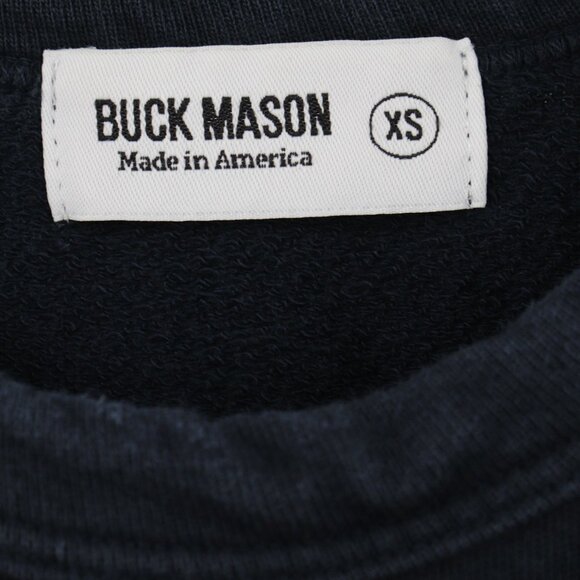 Buck Mason Sweatshirt Mens XS Long Sleeve Pullover Crewneck Cotton Blend blue - Picture 3 of 10
